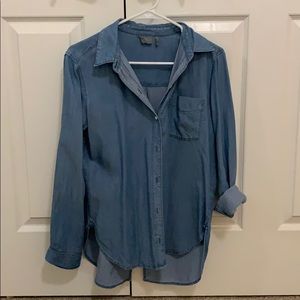 Denim button-up from Athleta.